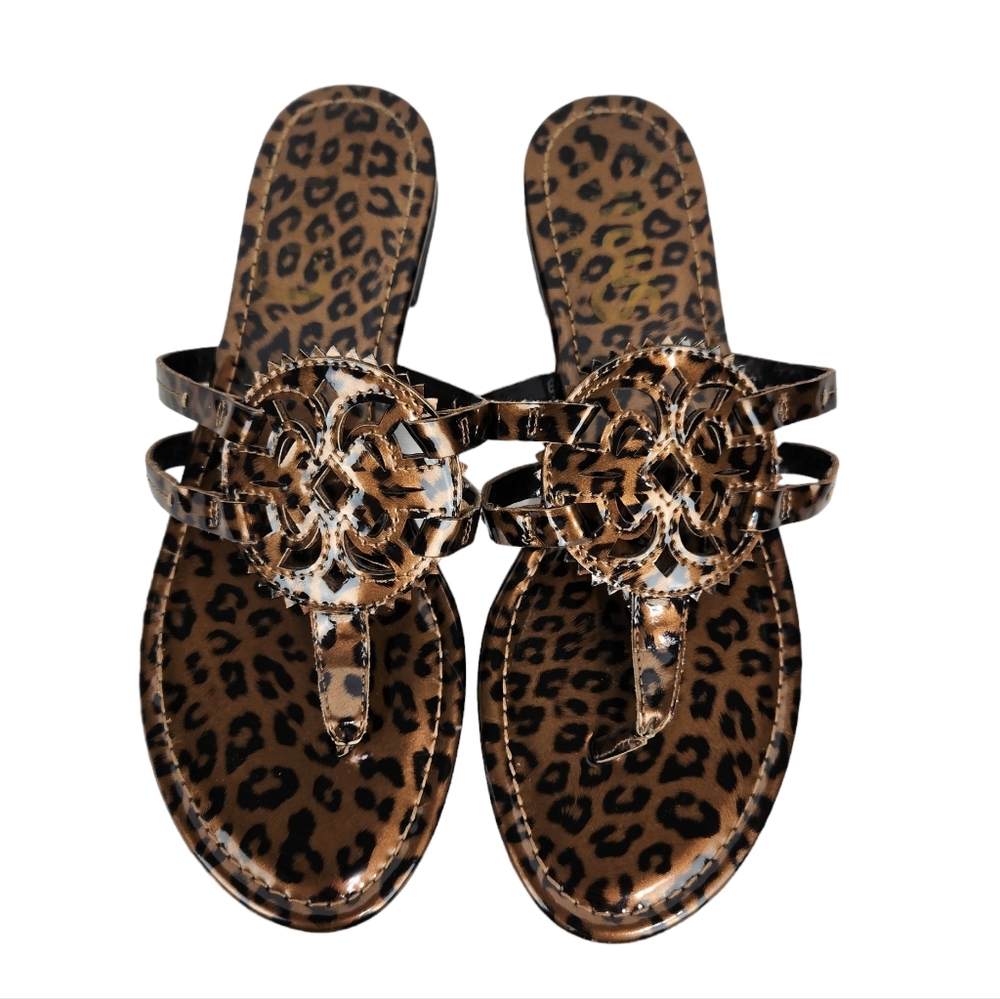 Circus by Sam Edelman Cherri Cheetah Leopard Animal Print Thong Sandals Size 8